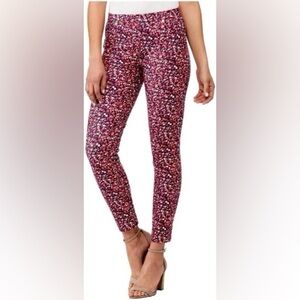 Michael Kors Floral Twill Leggings EUC